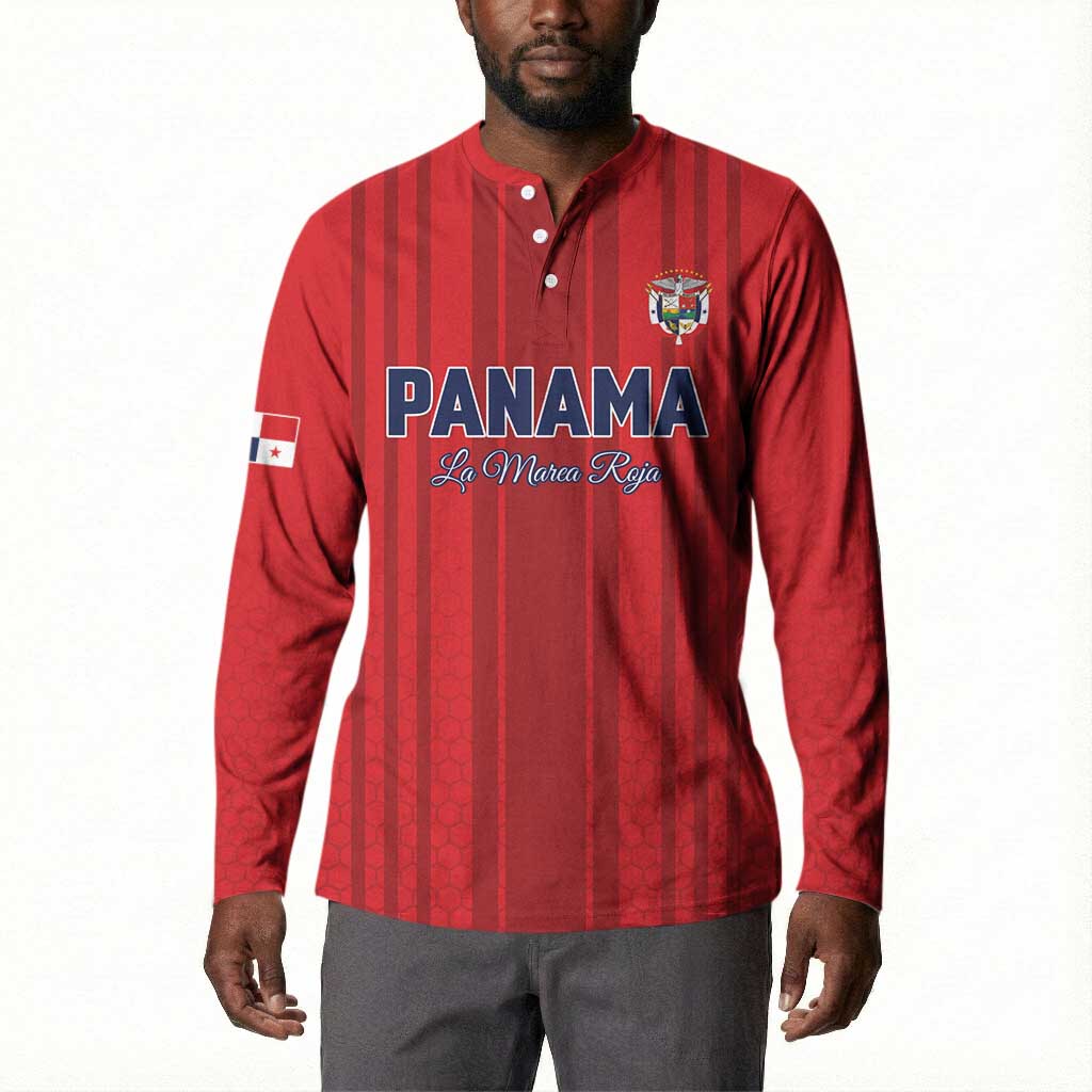 Custom Panama Football 2026 Button Sweatshirt La Marea Roja Rising