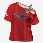 Custom Panama Football 2026 Cross Shoulder Shirt La Marea Roja Rising