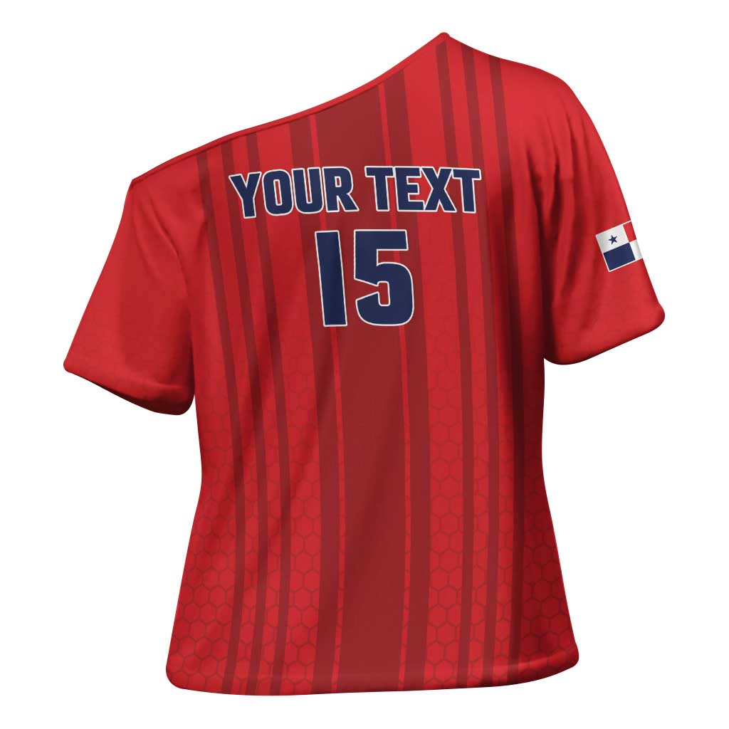 Custom Panama Football 2026 Cross Shoulder Shirt La Marea Roja Rising
