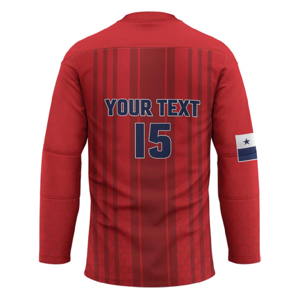 Custom Panama Football 2026 Hockey Jersey La Marea Roja Rising