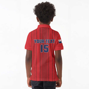 Custom Panama Football 2026 Kid Polo Shirt La Marea Roja Rising