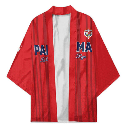 Custom Panama Football 2026 Kimono La Marea Roja Rising