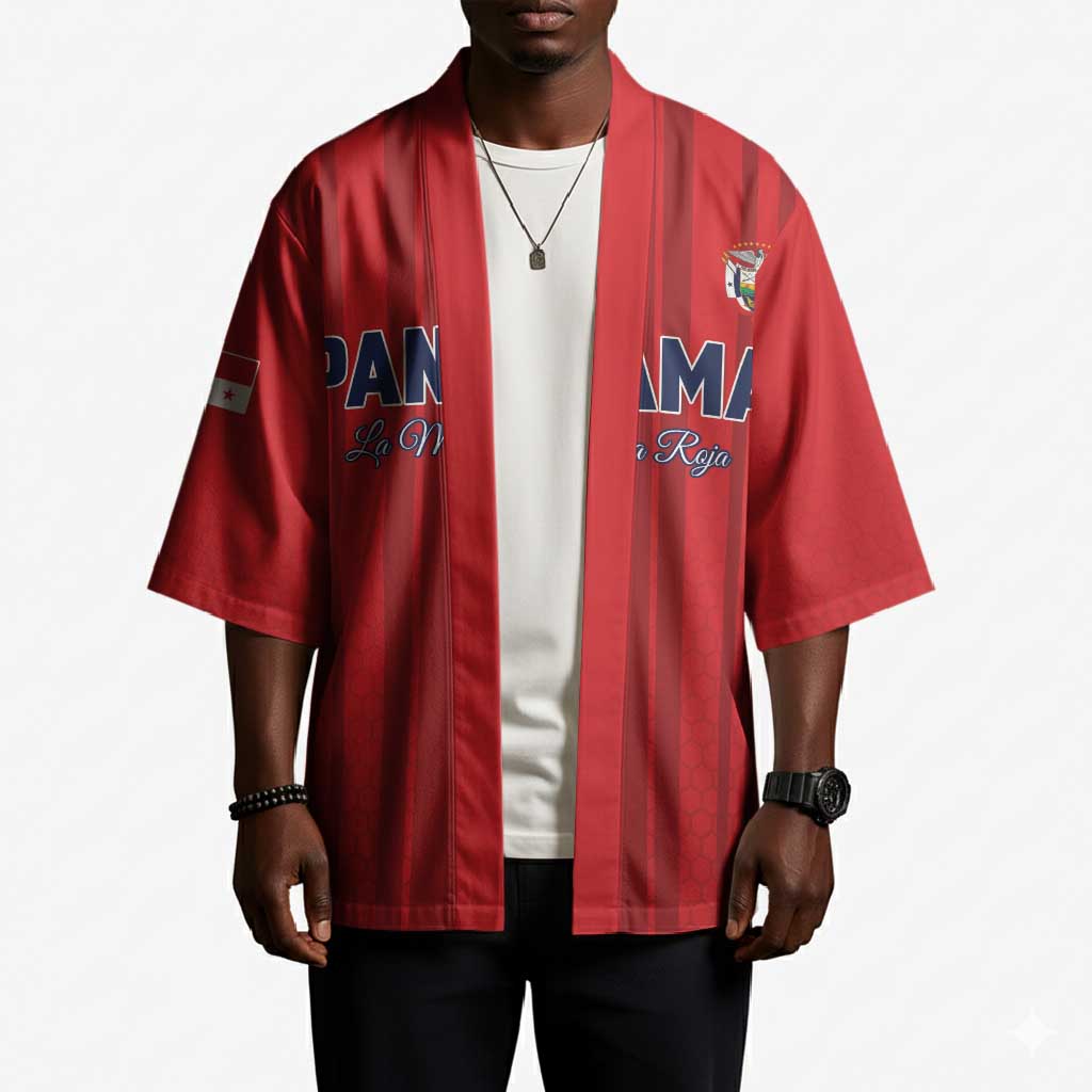 Custom Panama Football 2026 Kimono La Marea Roja Rising