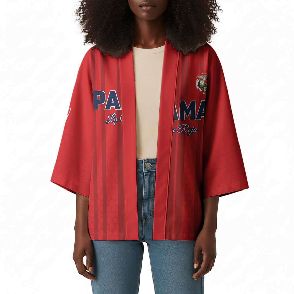 Custom Panama Football 2026 Kimono La Marea Roja Rising