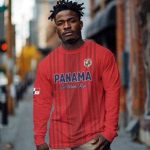 Custom Panama Football 2026 Long Sleeve Shirt La Marea Roja Rising