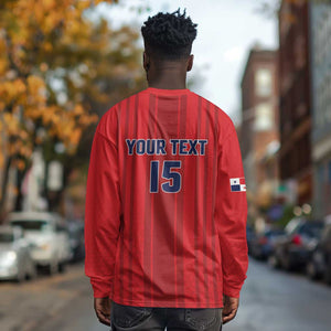 Custom Panama Football 2026 Long Sleeve Shirt La Marea Roja Rising