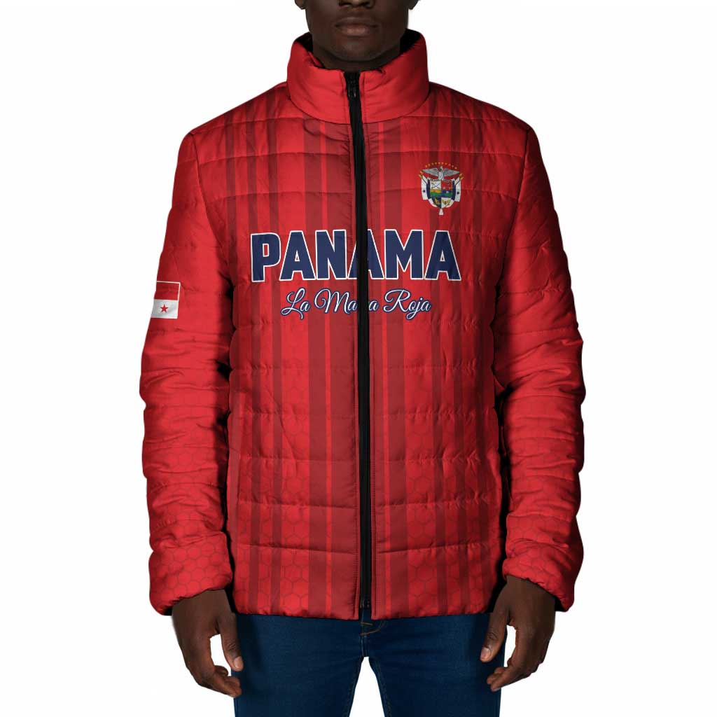 Custom Panama Football 2026 Padded Jacket La Marea Roja Rising