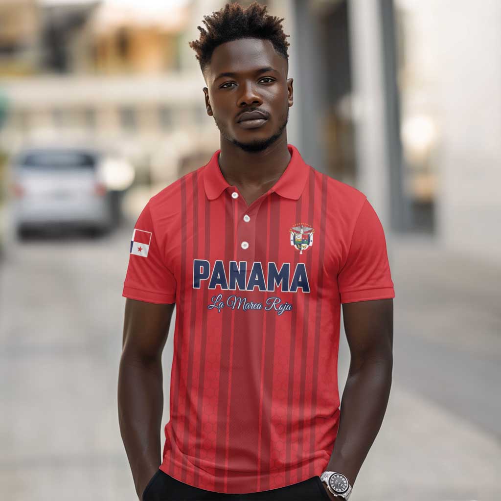 Custom Panama Football 2026 Polo Shirt La Marea Roja Rising