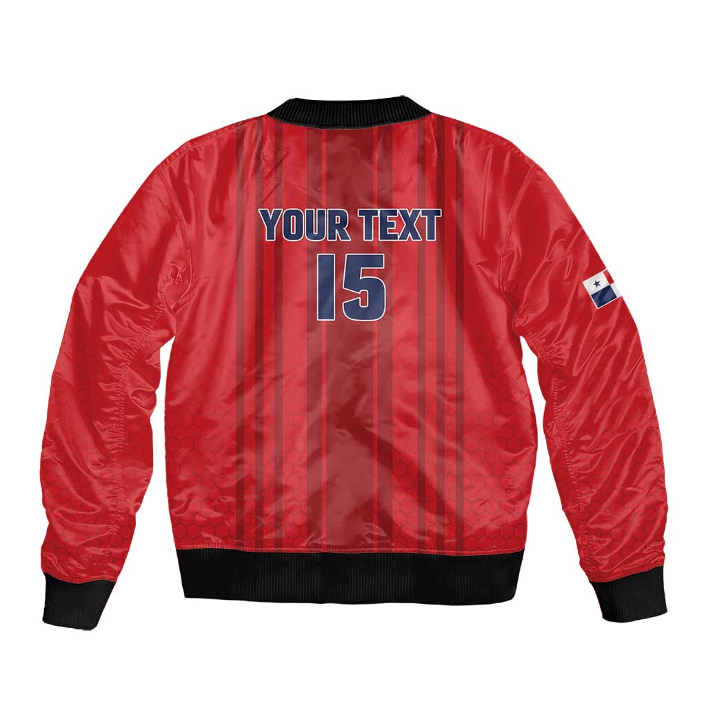 Custom Panama Football 2026 Sleeve Zip Bomber Jacket La Marea Roja Rising