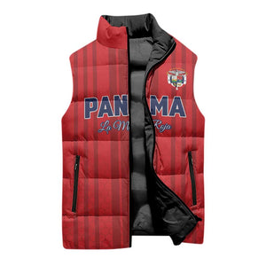 Custom Panama Football 2026 Sleeveless Puffer Jacket La Marea Roja Rising
