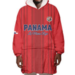 Custom Panama Football 2026 Wearable Blanket Hoodie La Marea Roja Rising