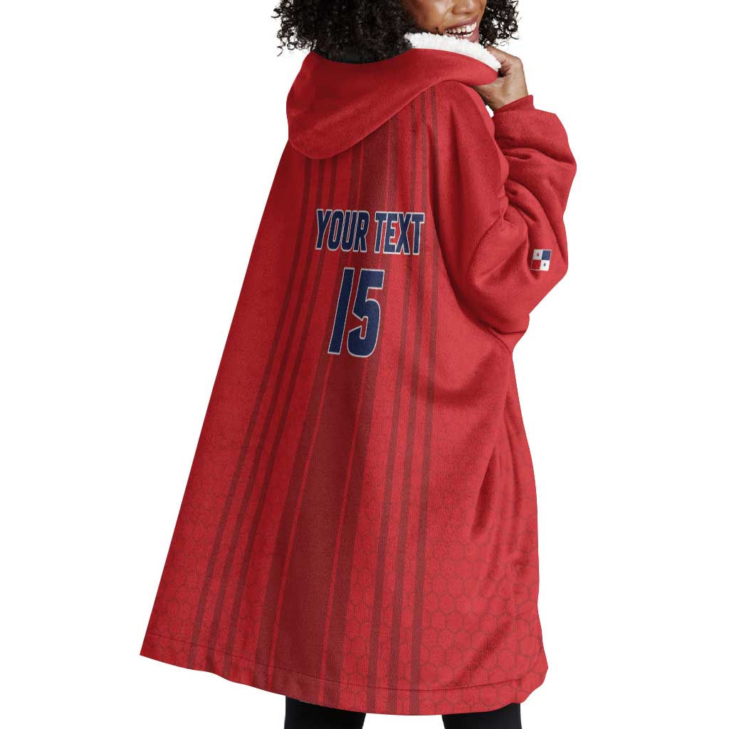 Custom Panama Football 2026 Wearable Blanket Hoodie La Marea Roja Rising