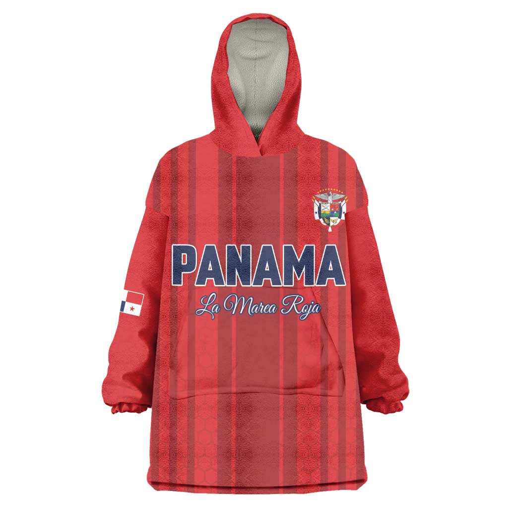 Custom Panama Football 2026 Wearable Blanket Hoodie La Marea Roja Rising