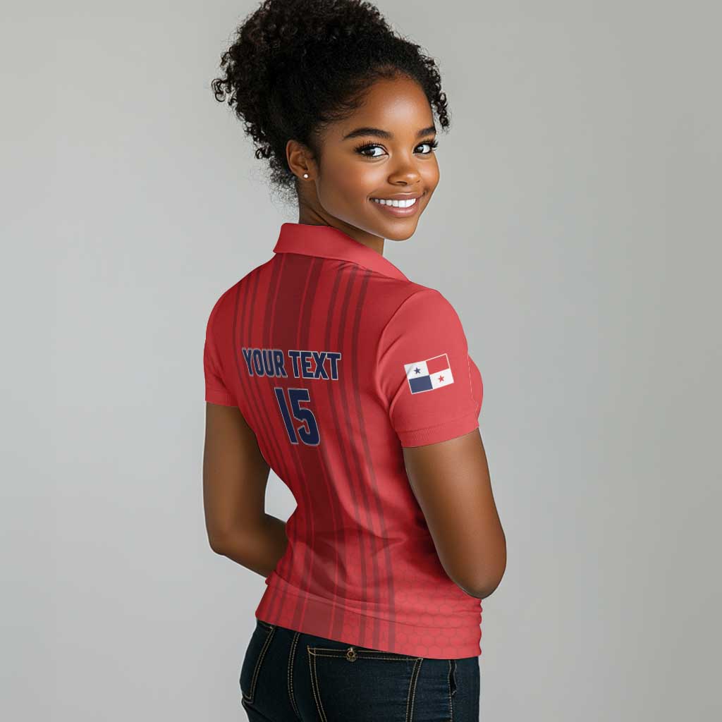 Custom Panama Football 2026 Women Polo Shirt La Marea Roja Rising