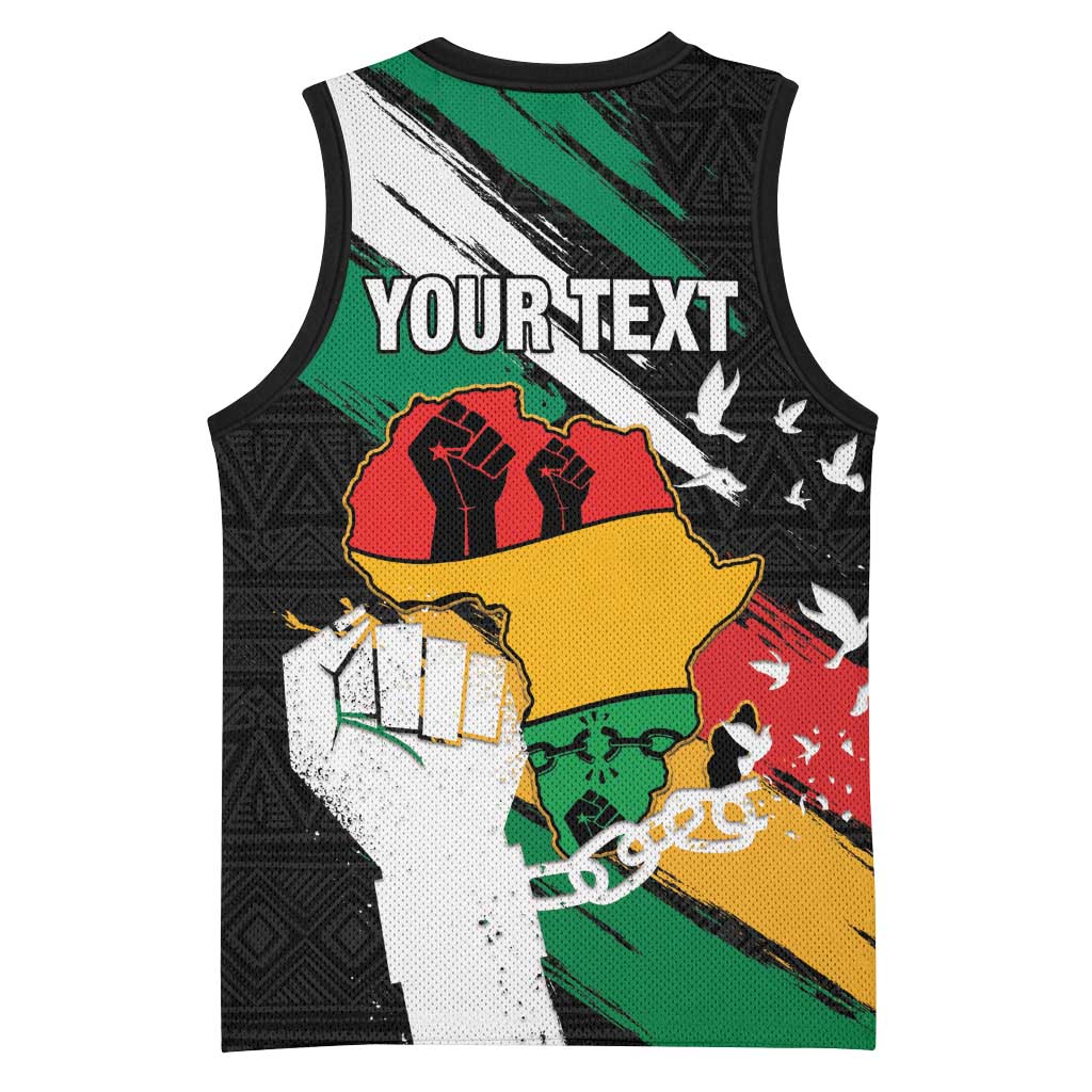Personalised Afro Nigeria Juneteenth Basketball Jersey Freedom Day LT15