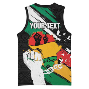 Personalised Afro Nigeria Juneteenth Basketball Jersey Freedom Day LT15