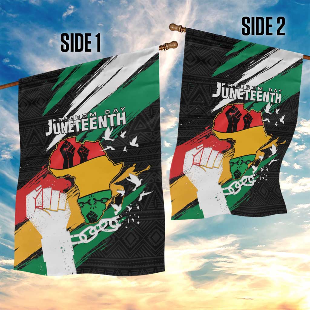 Afro Nigeria Juneteenth Garden Flag Freedom Day