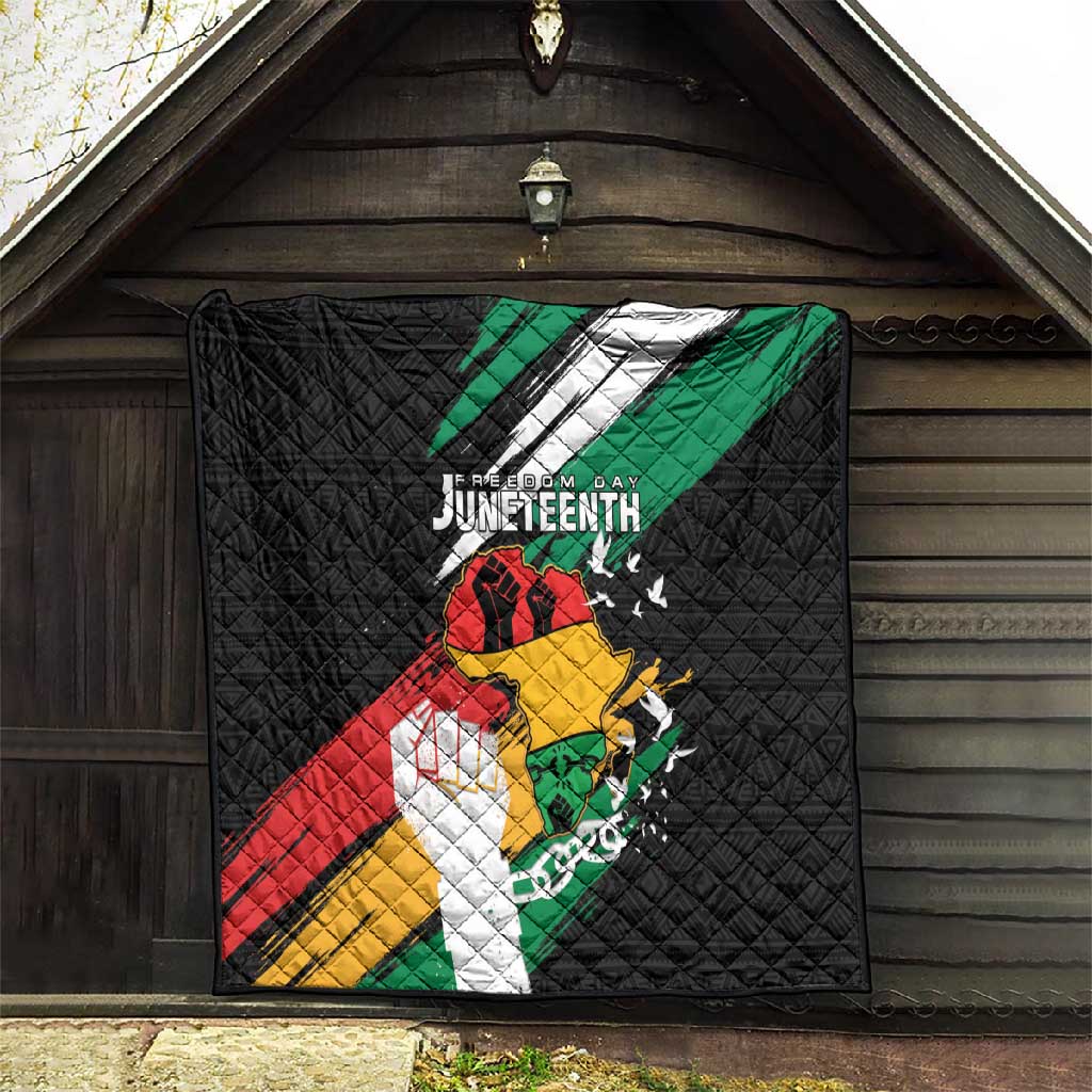 Afro Nigeria Juneteenth Quilt Freedom Day
