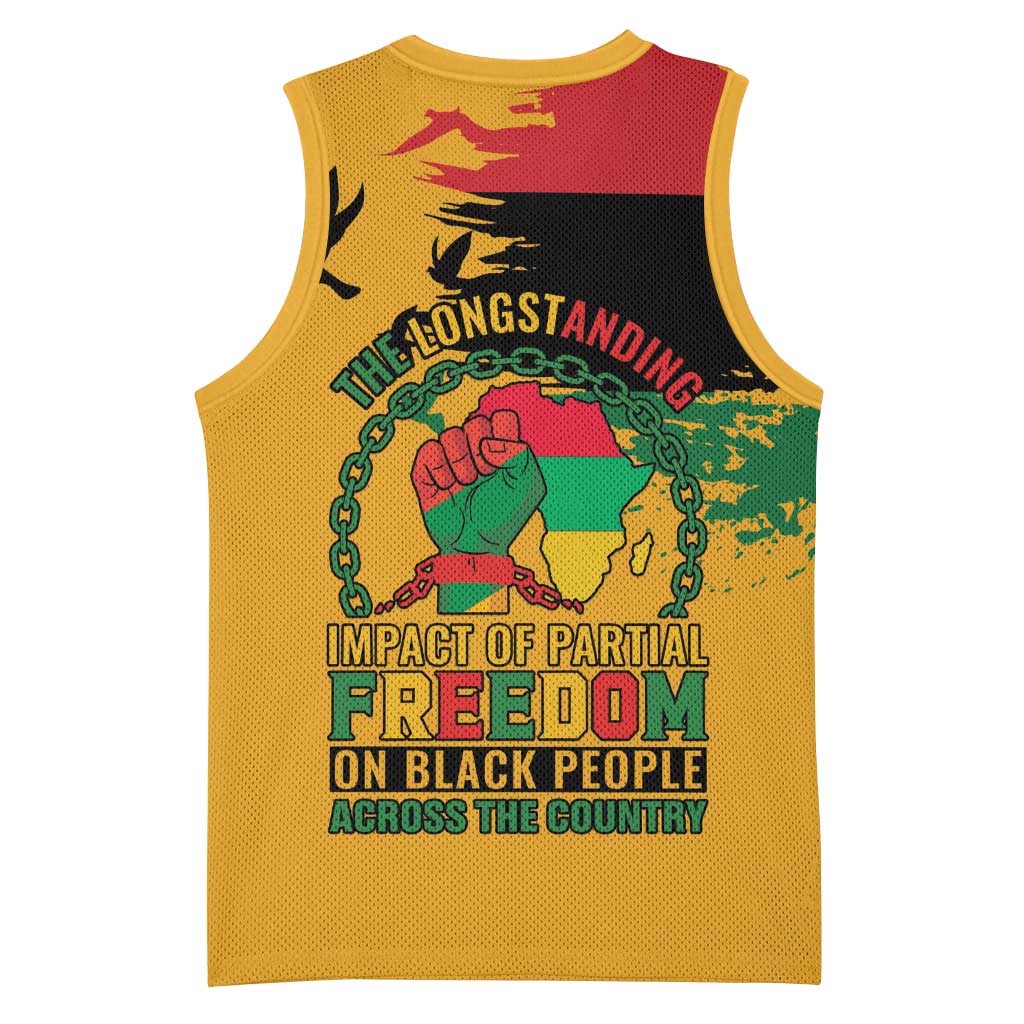 African American Juneteenth 1865 Basketball Jersey Black Freedom LT15