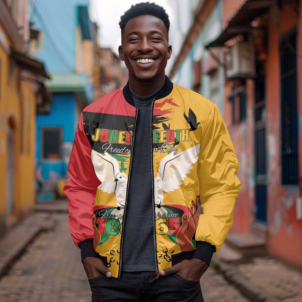 African American Juneteenth 1865 Bomber Jacket Black Freedom
