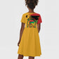 African American Juneteenth 1865 Kid Short Sleeve Dress Black Freedom
