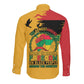 African American Juneteenth 1865 Long Sleeve Button Shirt Black Freedom