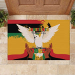 African American Juneteenth 1865 Rubber Doormat Black Freedom