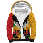 African American Juneteenth 1865 Sherpa Hoodie Black Freedom