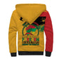 African American Juneteenth 1865 Sherpa Hoodie Black Freedom