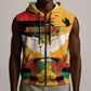 African American Juneteenth 1865 Sleeveless Zip Hoodie Black Freedom - African Pride