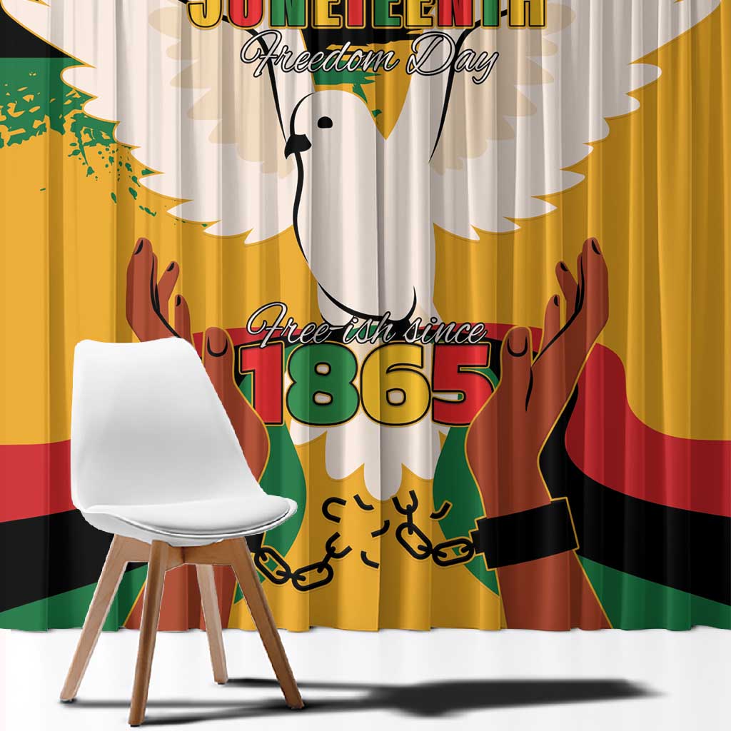 African American Juneteenth 1865 Window Curtain Black Freedom