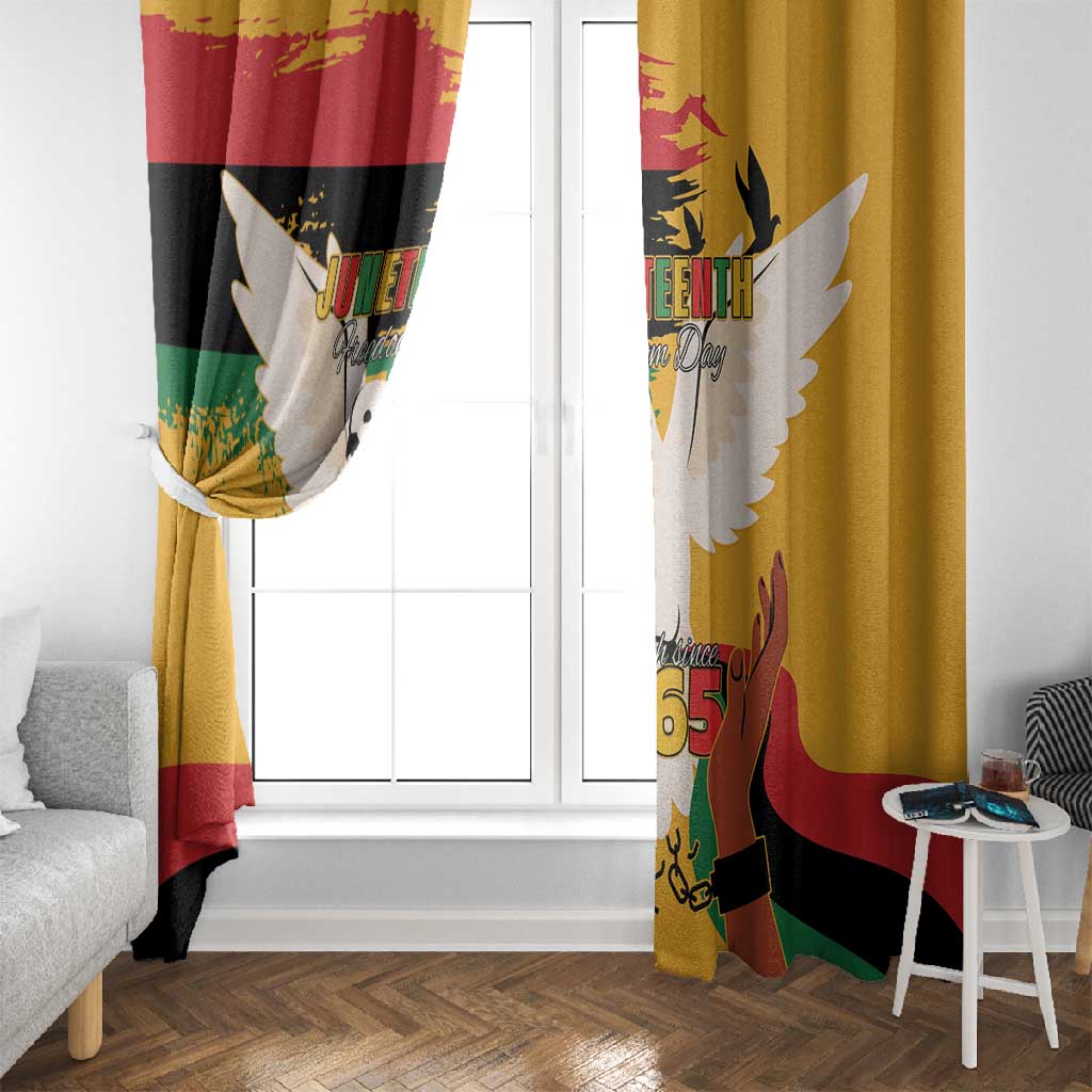 African American Juneteenth 1865 Window Curtain Black Freedom