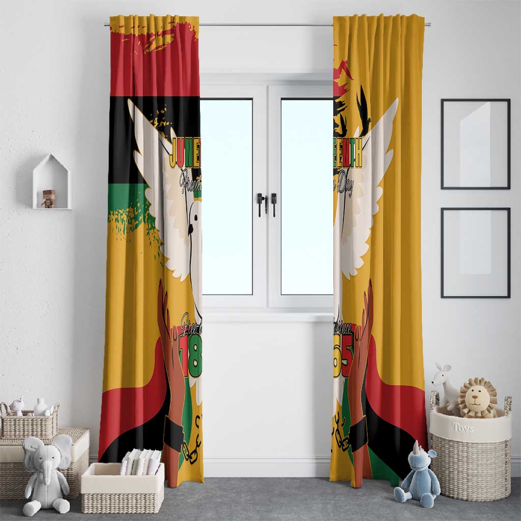 African American Juneteenth 1865 Window Curtain Black Freedom