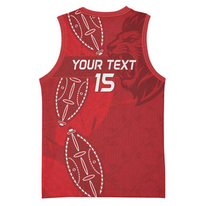 Jamhuri ya Kenya Rugby Custom Basketball Jersey Kenyan Shield Style - Red Color LT15