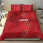 Jamhuri ya Kenya Rugby Bedding Set Kenyan Shield Style - Red Color