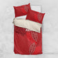 Jamhuri ya Kenya Rugby Bedding Set Kenyan Shield Style - Red Color