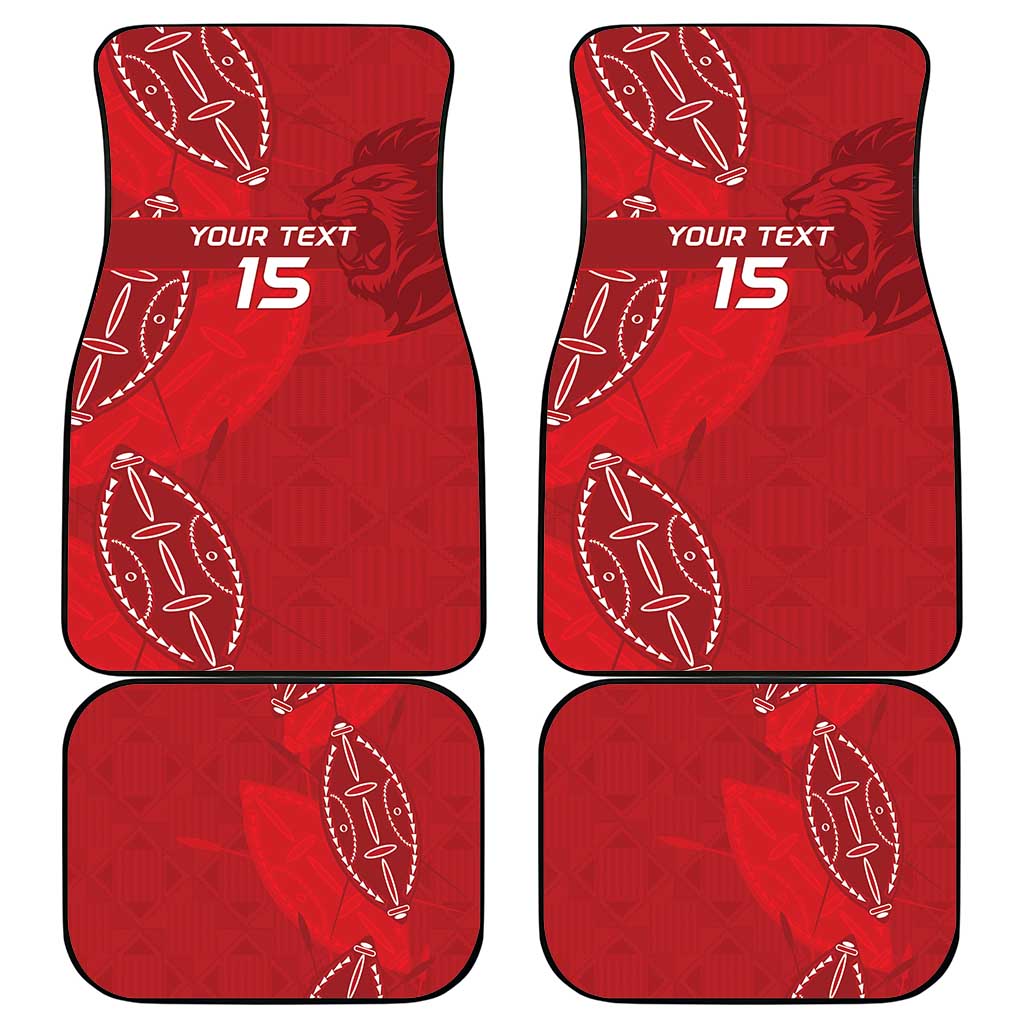 Jamhuri ya Kenya Rugby Car Mats Kenyan Shield Style - Red Color