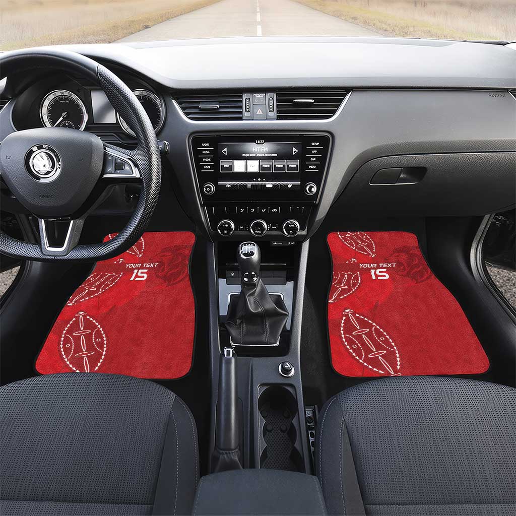 Jamhuri ya Kenya Rugby Car Mats Kenyan Shield Style - Red Color