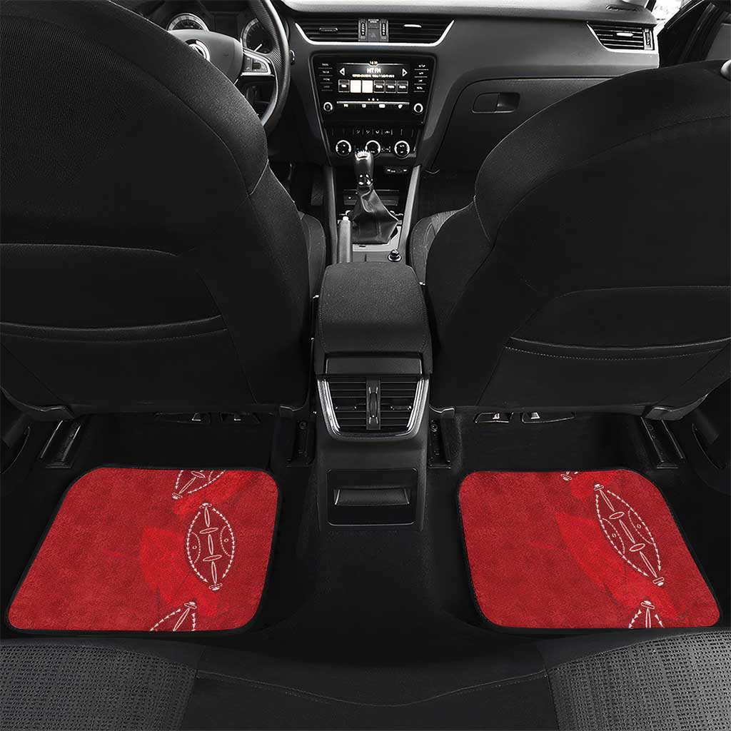 Jamhuri ya Kenya Rugby Car Mats Kenyan Shield Style - Red Color
