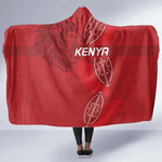 Jamhuri ya Kenya Rugby Hooded Blanket Kenyan Shield Style - Red Color
