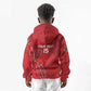 Jamhuri ya Kenya Rugby Custom Kid Hoodie Kenyan Shield Style - Red Color