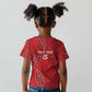 Jamhuri ya Kenya Rugby Custom Kid T shirt Kenyan Shield Style - Red Color
