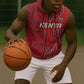 Jamhuri ya Kenya Rugby Custom Sleeveless Zip Hoodie Kenyan Shield Style - Red Color - African Pride