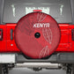 Jamhuri ya Kenya Rugby Spare Tire Cover Kenyan Shield Style - Red Color