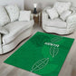 Jamhuri ya Kenya Rugby Area Rug Kenyan Shield Style - Green Color