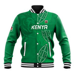 Jamhuri ya Kenya Rugby Custom Baseball Jacket Kenyan Shield Style - Green Color
