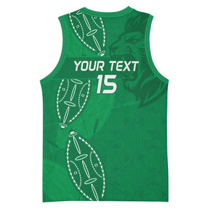 Jamhuri ya Kenya Rugby Custom Basketball Jersey Kenyan Shield Style - Green Color LT15