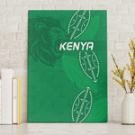 Jamhuri ya Kenya Rugby Canvas Wall Art Kenyan Shield Style - Green Color