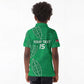 Jamhuri ya Kenya Rugby Custom Kid Polo Shirt Kenyan Shield Style - Green Color