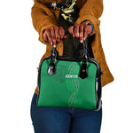 Jamhuri ya Kenya Rugby Shoulder Handbag Kenyan Shield Style - Green Color